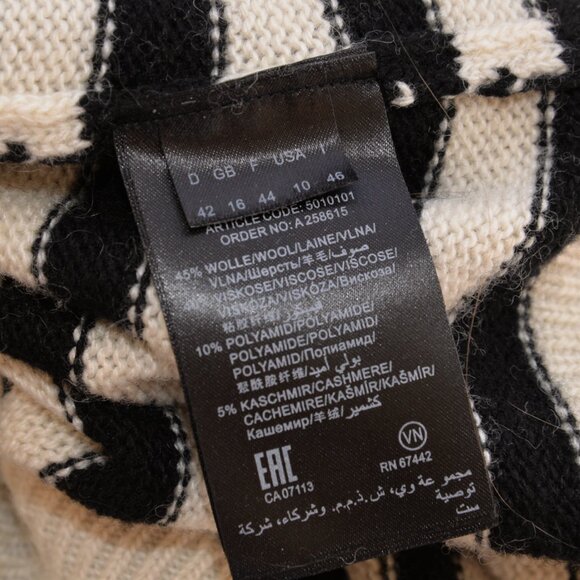 Set Breton Stripe Cashmere Blend Sweater Sz 10 - Picture 7 of 7